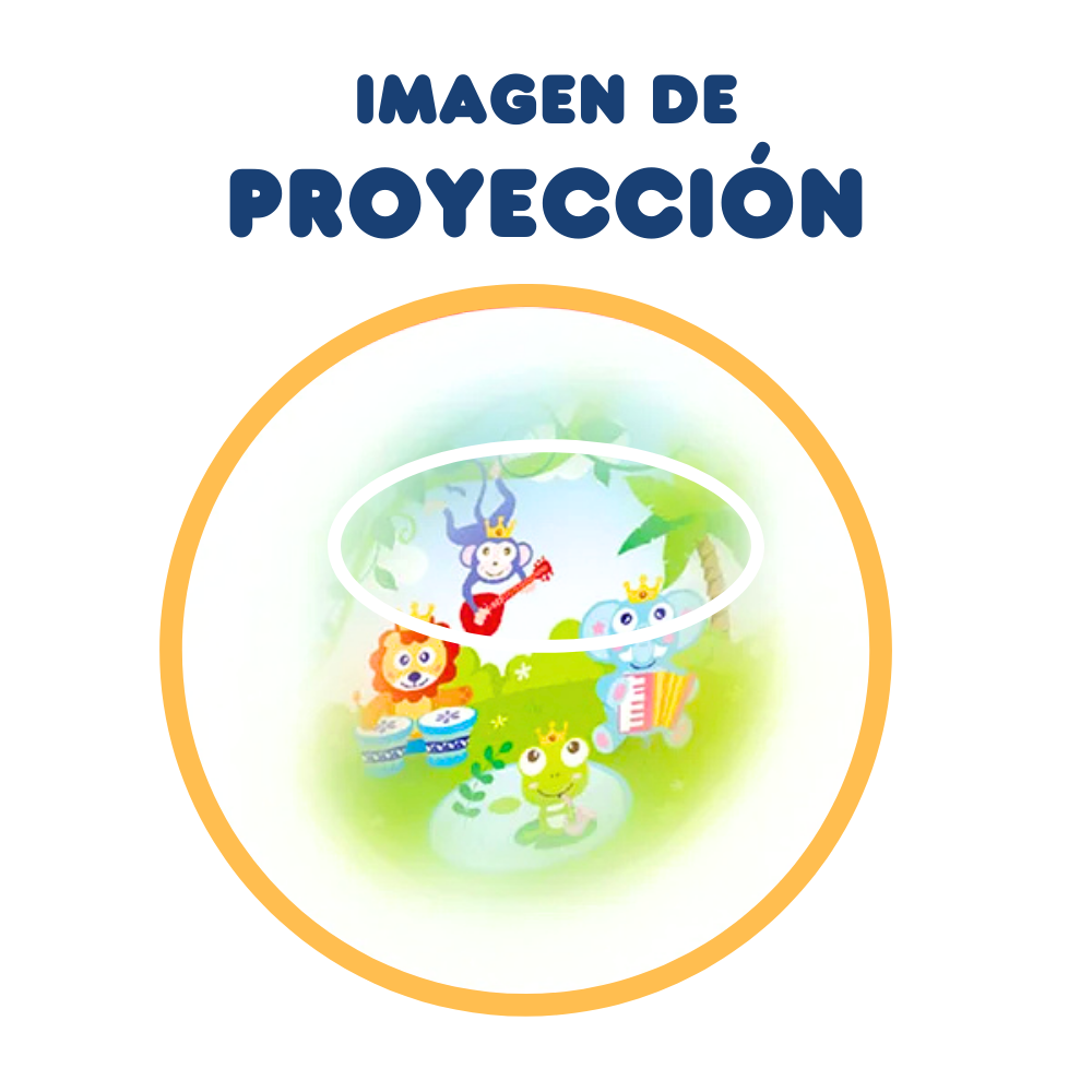 MOVIL PROYECTOR MUSICAL ESTRELLITA + SONAJA ANIMALITOS