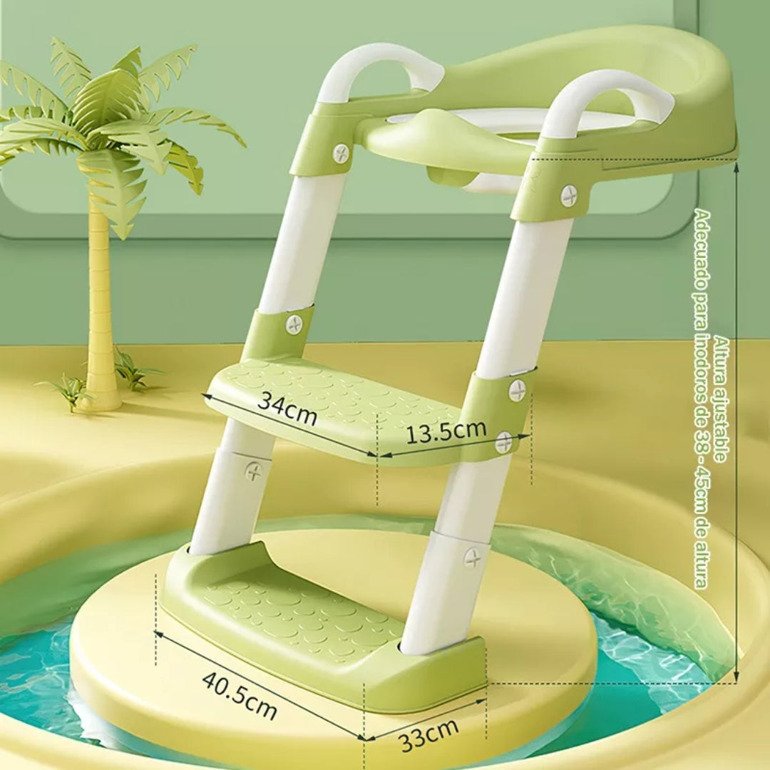 ASIENTO CON COJÍN Y ESCALERA PARA EL BAÑO MODELO 2024